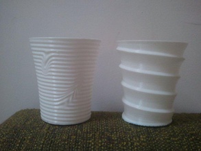 hebdomadaire tasses 24 25 a vissé cuisine à manger 3d art ménage ornement pla paroi unique supportless ultimaker utile vase 3d print model - Mito3D