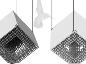 cubo birdhouse ao ar livre jardim Impressos em 3d 3d print model - Mito3D