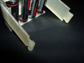 clip de la batería orificios montaje soportes hexápodo electrónica titular openscad paramétricas poder robot 3d print model - Mito3D