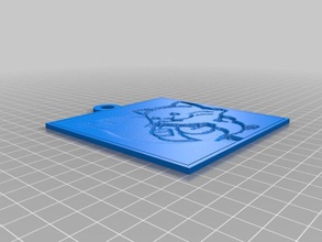 foxkeh foxpup 2d sanat özelleştirilmiş 3d print model - Mito3D