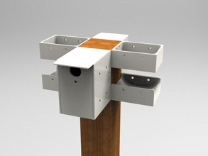 modular birdhouse outdoor garden birdhousechallenge challenge 3d print model - Mito3D
