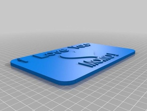 love you momo sign signs logos customized 3d print model - Mito3D
