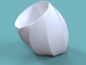 tippy twisty vase decor vessel 3d print model - Mito3D