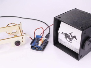 tinkerkit flipbook extension parts arduino distance sensor interactive laser cut wood 3d print model - Mito3D