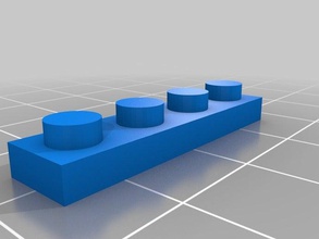 lego brick 4x1x1 construction toys customized 3d print model - Mito3D