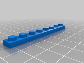 lego brick 8x1x1 construction toys customized 3d print model - Mito3D