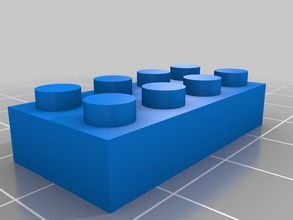 lego brick 4x2x2 construction toys customized 3d print model - Mito3D