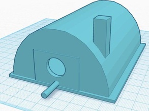 cabana quonset bird house ao ar livre jardim birdhouse 3d print model - Mito3D
