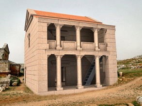 sergilla syrie lauberge des bâtiments les structures archeologie de l'architecture batiment patrimoine serjilla 3d print model - Mito3D