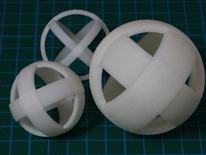 snap-together sphere other featured interlocked interlocking openscad parametric ring snapfit toy 3d print model - Mito3D
