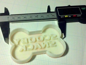 scooby snack-cortador de galletas otros destacados openscad 3d print model - Mito3D