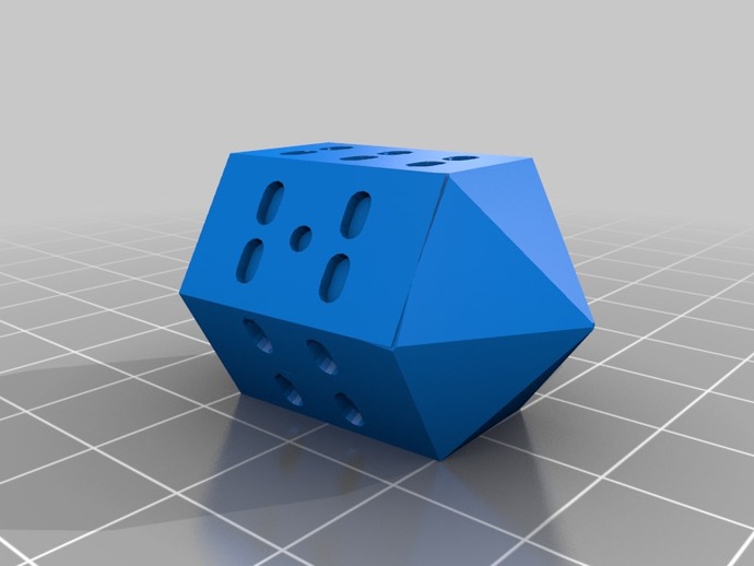 peu orthodoxe die-v23- dé jeux 3d amusant 3D print model - Mito3D