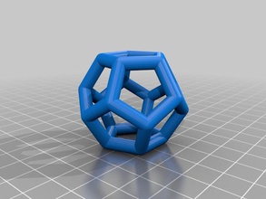 platonik katılar openscad v05 other dodecahedron geodesic geometry hexahedron hollow icosahedron library mathematics maths octahedron parametric polyhedron tetrahedron wireframe 3d print model - Mito3D