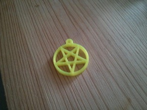 küçük pentagram kolye aksesuarlar wicca 3d print model - Mito3D