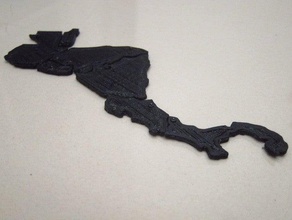 Orta Amerika haritası bulmaca öğretici diğer eğitim dünya belize Kosta Rika ülke el salvador özellikli guatemala honduras ınkscape makers4schools Nikaragua openscad panama oyuncak 3d print model - Mito3D
