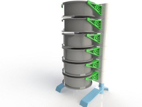 spool-rack modular vertikal gestapelt 3d Drucker - Zubehör design disher pla storage ultimachine 3d print model - Mito3D