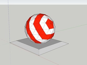 geodesic sphere pedistool sculptures 3d print model - Mito3D