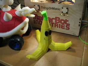 banana peel other featured fruit openscad raceway snapfit toy 3d print model - Mito3D