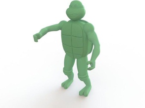 mutated turtle may not have studied martial arts toy game accessories action disher design figure 3d print model - Mito3D