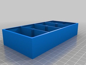 mi personalizados paramétrico compartimiento de la caja desmontable divisores contenedores 3d print model - Mito3D