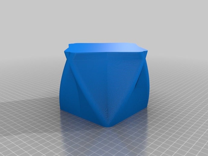 rounded square vase decor customized 3D print model - Mito3D
