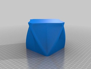 quadrado arredondado vaso decoração personalizado 3d print model - Mito3D