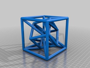 mi personalizados distorsionada tesseract de matemáticas arte 3d print model - Mito3D