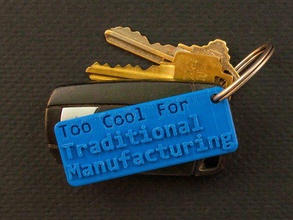 too cool keychain keychains 3d printing additive manufacturing jonathan schwartz layer style traditional 3d print model - Mito3D