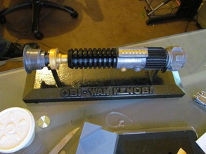 obi-wan kenobi sabre de luz stand adereços ben o lucas filme réplica star wars espada 3d print model - Mito3D