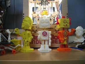 bob bobblehead bot outros robô snapfit brinquedo destaque openscad 3d print model - Mito3D