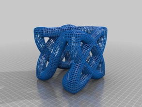 sinuoso cubo matemática a arte geometria da de malha prisma esculturas wireframe 3d print model - Mito3D
