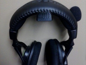 headphone wall mount bracket organization hang 3d print model - Mito3D