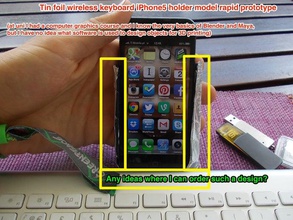 wireless Tastatur iphone5 Halterung mobile apple hci 3d print model - Mito3D