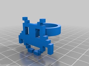 my customized pixel art ring design your own rings 3d print model - Mito3D
