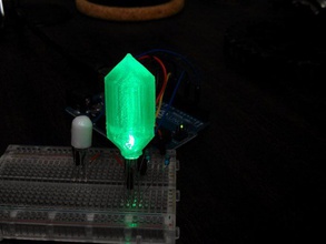 legend zelda rupee led cover props arduino control game light remote video 3d print model - Mito3D