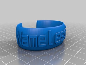 nameless message band bracelets customized 3d print model - Mito3D