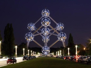 atomium de los edificios estructuras la arquitectura bélgica bruselas el cristal hierro 3d print model - Mito3D