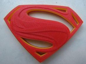 man steel superman logo gadgets movie pendant 3d print model - Mito3D