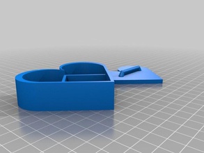 Herz-förmige, unterteilte box Container angepasst 3d print model - Mito3D