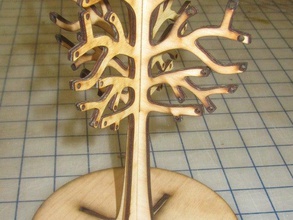 gelasert Schmuck-Baum Basis - Zubehör gesamte Spektrum lasercut laser-cut Holz 3d print model - Mito3D