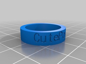 cupo d'épaisseur les anneaux personnalisé 3d print model - Mito3D