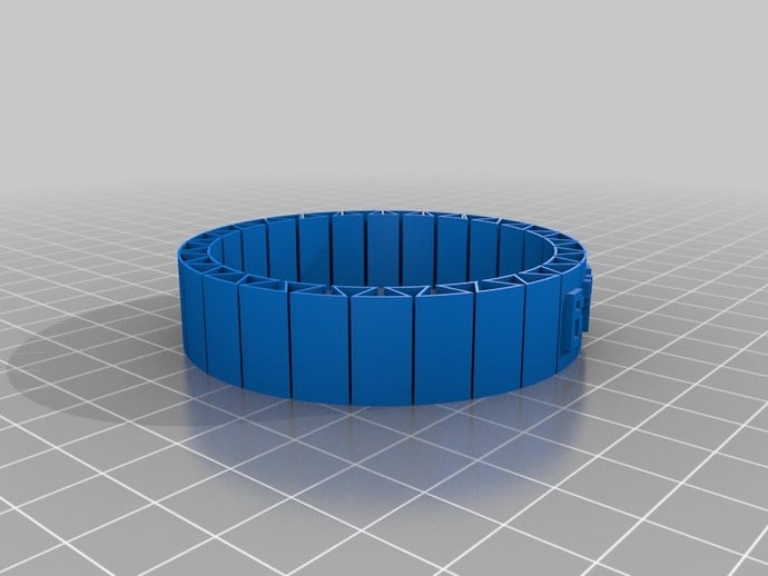 mein name kundengebundene flexible Armband Armbänder 3D print model - Mito3D