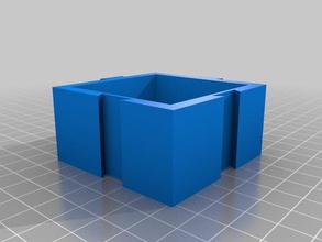 intertravamento caixa de 60x60x30 recipientes personalizado 3d print model - Mito3D