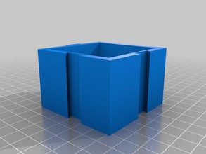 intertravamento caixa de 60x60x40 recipientes personalizado 3d print model - Mito3D