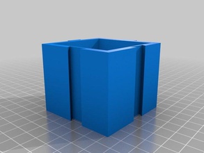 intertravamento caixa de 60x60x50 recipientes personalizado 3d print model - Mito3D