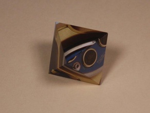 octaedro caixa de papel outros a arte televisão laser lasercut corte modelo quebra-cabeça brinquedo 3d print model - Mito3D