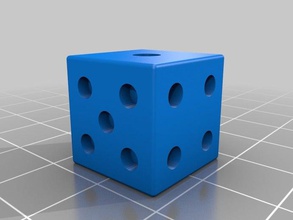normal size 6 sided die dice farkle game games 3d print model - Mito3D