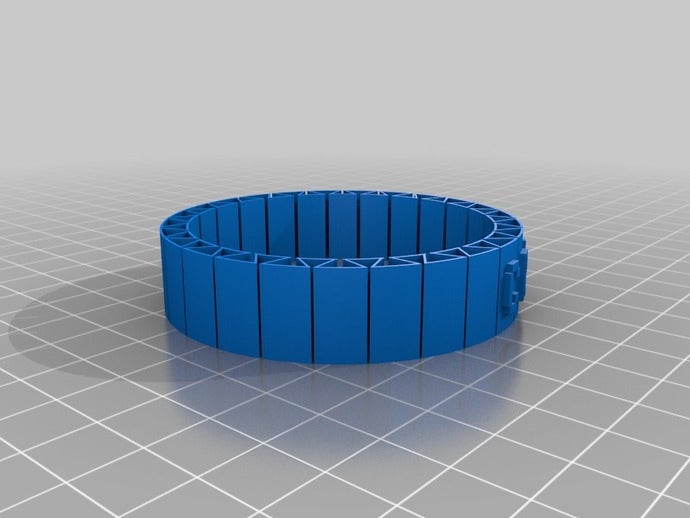 my customized flexible name bracelet bracelets 3D print model - Mito3D