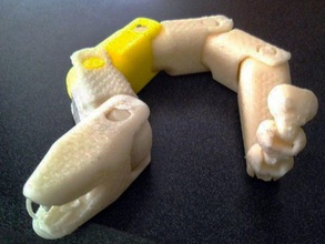 oyuncak yılan bir araya oturtun hayvanlar çıngıraklı yılan 3d print model - Mito3D