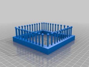 square peg métier à tisser hobby 3d print model - Mito3D